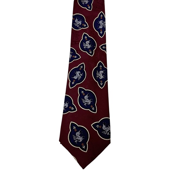 Robert Talbott Studio Other - Robert Talbott Studio Nordstrom Mens Silk Tie Burgundy Griffin Heraldic USA Made